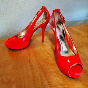 Red Guess Heels